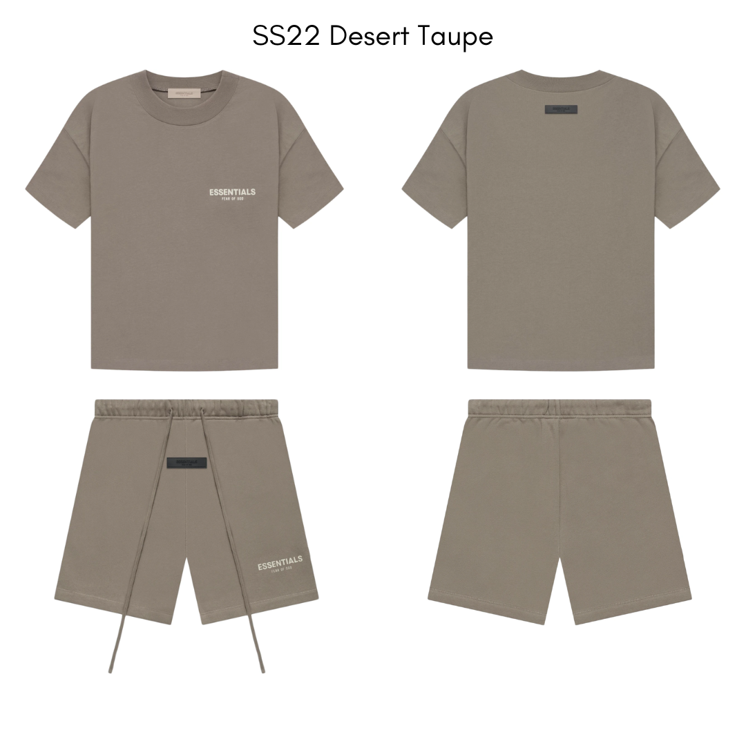 Fear of God Essentials Shirt + Shorts / Set (2022) Desert Taupe